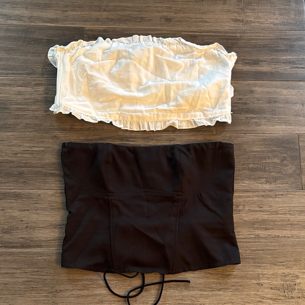 White and Black Tube Tops